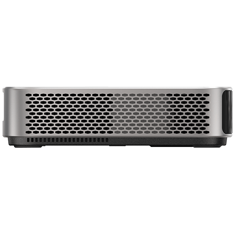 Vivitek Qumi Q9 4K UHD Portable LED Projector featuring 1500 lumens brightness and a 3,000,000:1 contrast ratio.
