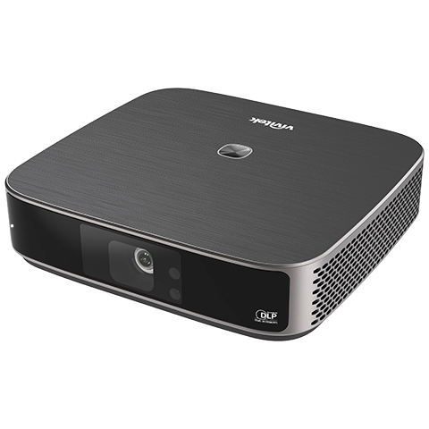 Vivitek Qumi Q9 4K UHD portable LED projector with 1500 lumens brightness and 3,000,000:1 contrast ratio.