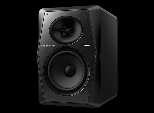 Pioneer VM-70 6.5 inch active studio monitor showcasing its angled design for accurate sound in any room.