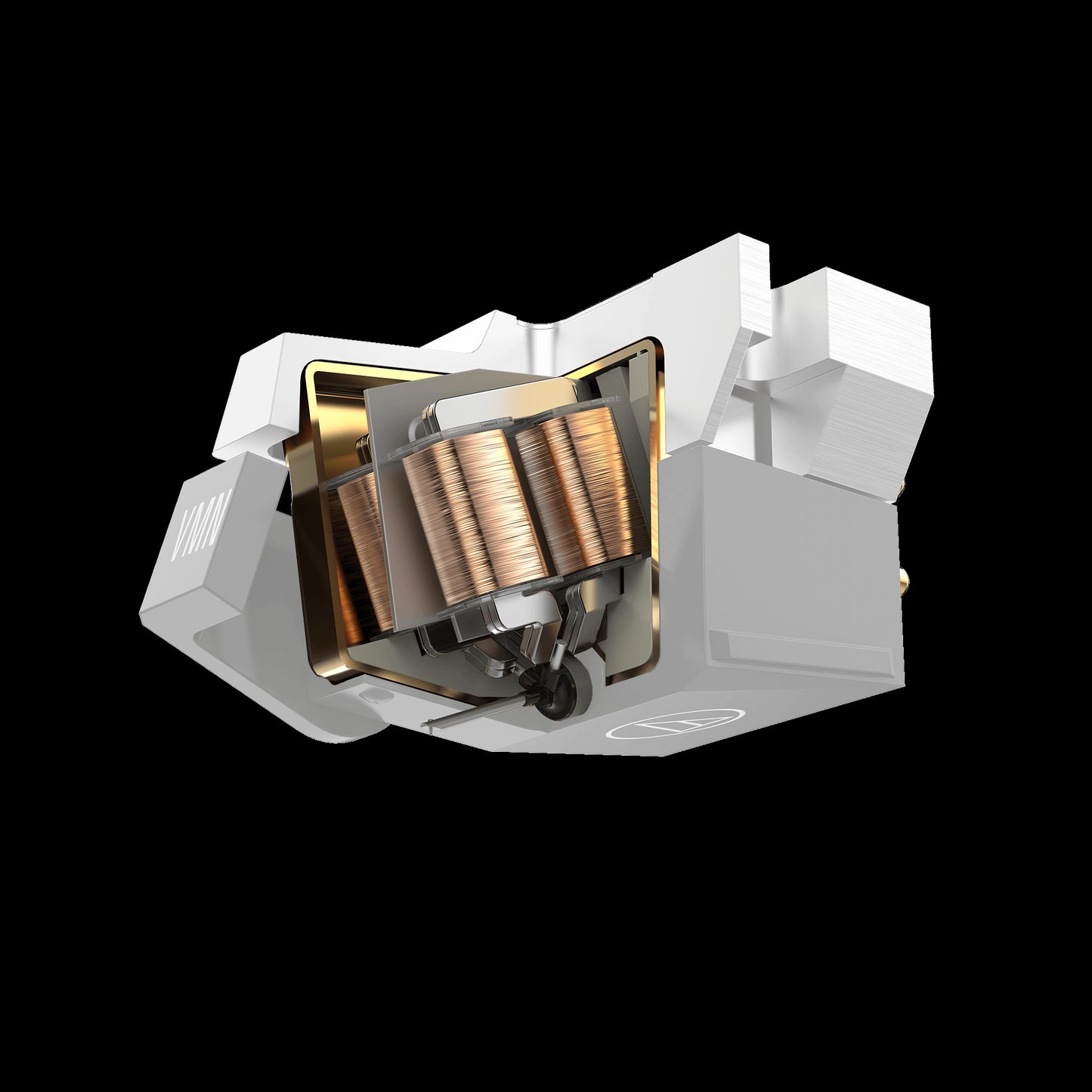Image of the Audio-Technica VM510CB Entry-Level Dual Moving Magnet Stereo Cartridge with Conical Stylus.