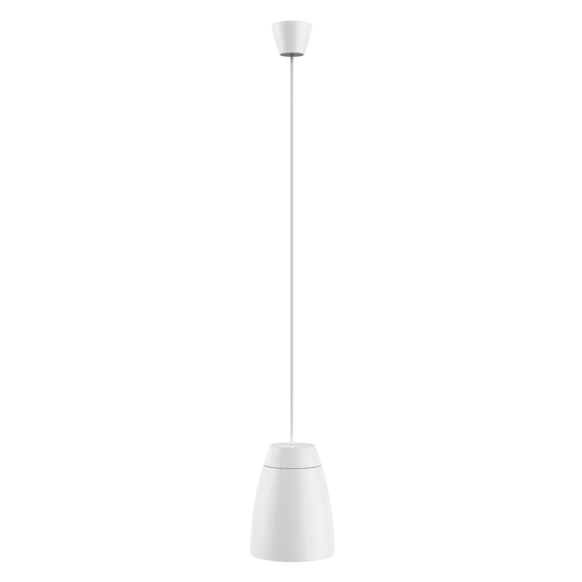 AUDAC ALTI4 2-WAY 4-inch Pendant Speaker in white color, showcasing its sleek design and compact size.