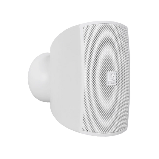 AUDAC ATEO2 Compact Wall Speaker in white with CleverMount 2, designed for wall installation and featuring an 8 Ohm impedance.