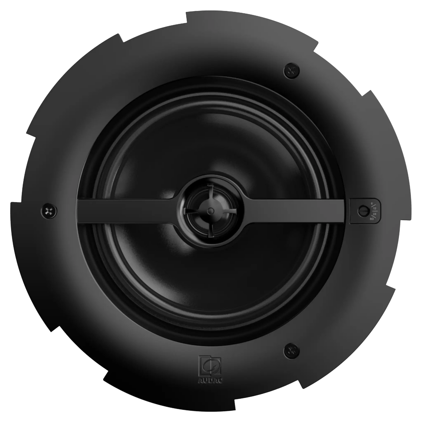 AUDAC CALI660 Safelatch 2-Way 6.5-inch ceiling speaker with a twist-fix grill in white color.