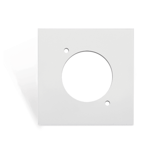 AUDAC CP45DSZ Connection Plate in white color, D-Size 45 x 45 mm