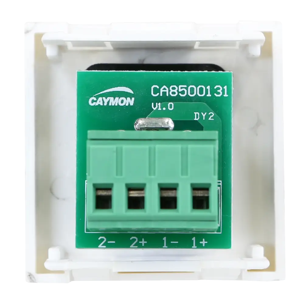AUDAC CP45SPES Connection Plate D-Size Speaker in white, 45 x 45 mm, solderless design.