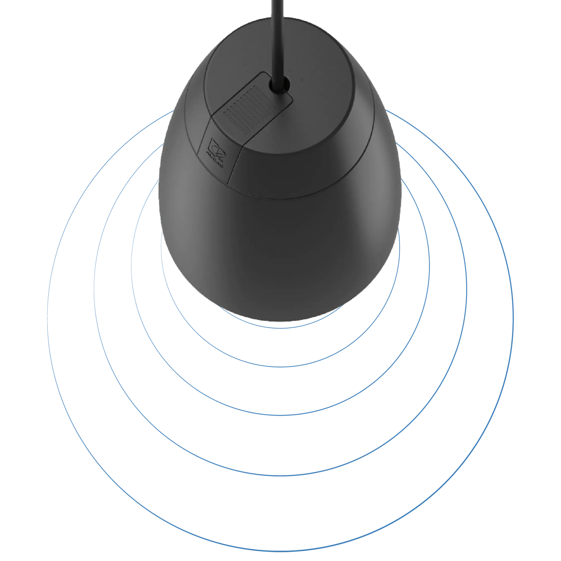 AUDAC ALTI4 2-way 4-inch pendant speaker in white, showcasing its sleek design and compact size.