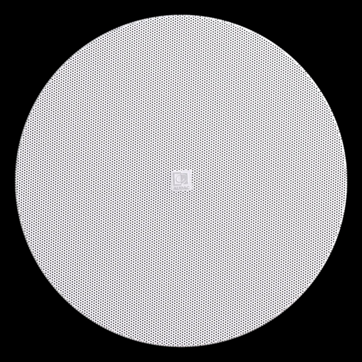 Audac QuickFit 2-way 5 1/4 inch ceiling speaker with TwistFix grill in white, 16 Ohm version.