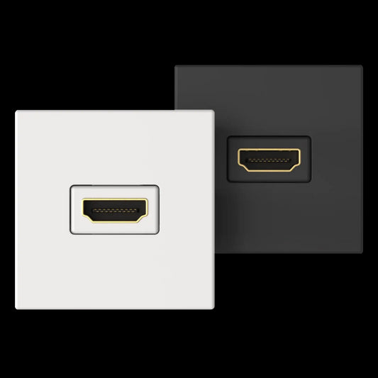 Audac connection plate HDMI in white, 45 x 45 mm size.