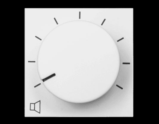 Audac remote volume controller in white color, 45 x 45 mm size.