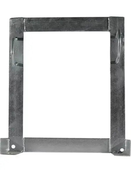 Square wall mount bracket with a 250mm offset, made of galvanised material, suitable for mounting masts.