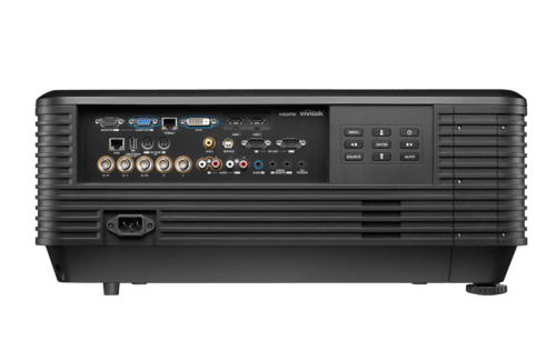 Vivitek DU7098Z WUXGA Laser DLP Projector with 7000 lumens brightness and 15,000:1 contrast ratio, showcasing its design and features.