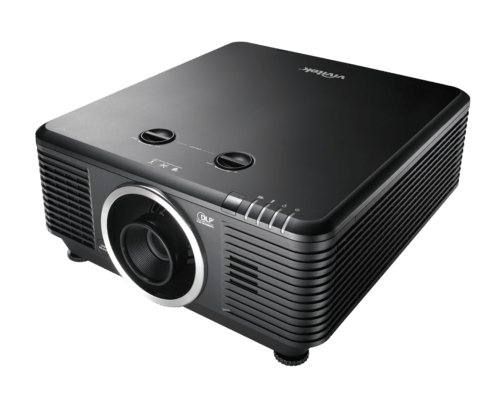 Vivitek DU7295Z BK/WH WUXGA Laser DLP Projector with 9000 Lumens brightness and 20,000:1 contrast ratio, featuring 5 optional lenses and a 5-year warranty.