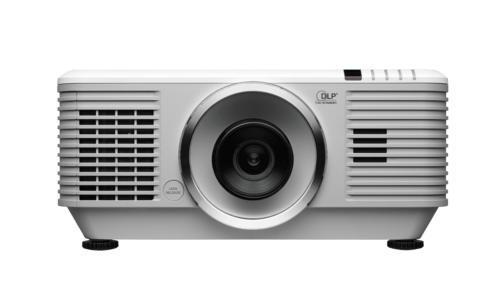 Vivitek DU7295Z BK/WH WUXGA Laser DLP Projector with 9000 Lumens brightness and 20,000:1 contrast ratio, featuring 5 optional lenses and a 5-year warranty.