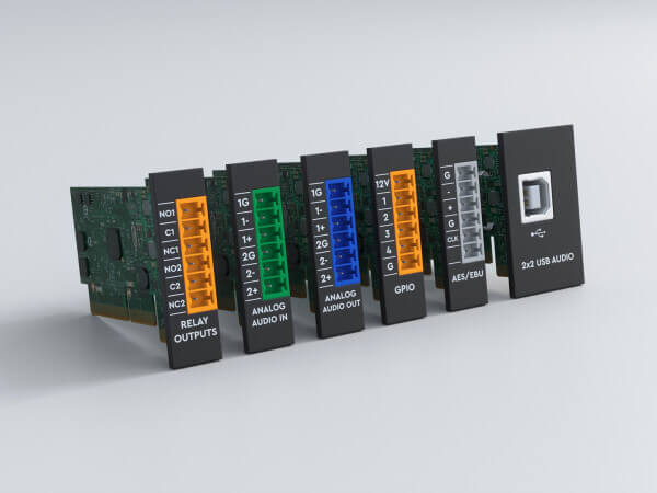 XILICA Solaro Series I/O Card featuring 2x2 USB 2.0 Input/Output with HID command capability for UC status synchronization.