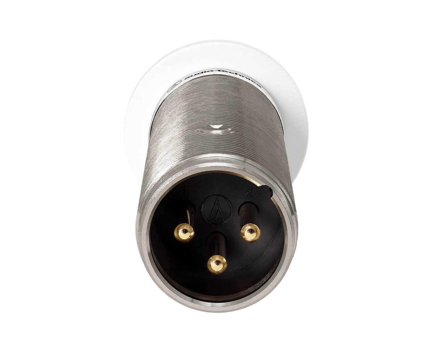 Audio-Technica ES945WO/XLR omnidirectional condenser boundary microphone with XLR connector in white color.