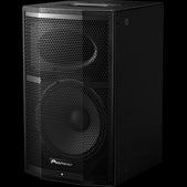 Pioneer XPRS-10 1200W 10-inch active full-range speaker with a natural sound finish, shown from an angled perspective.