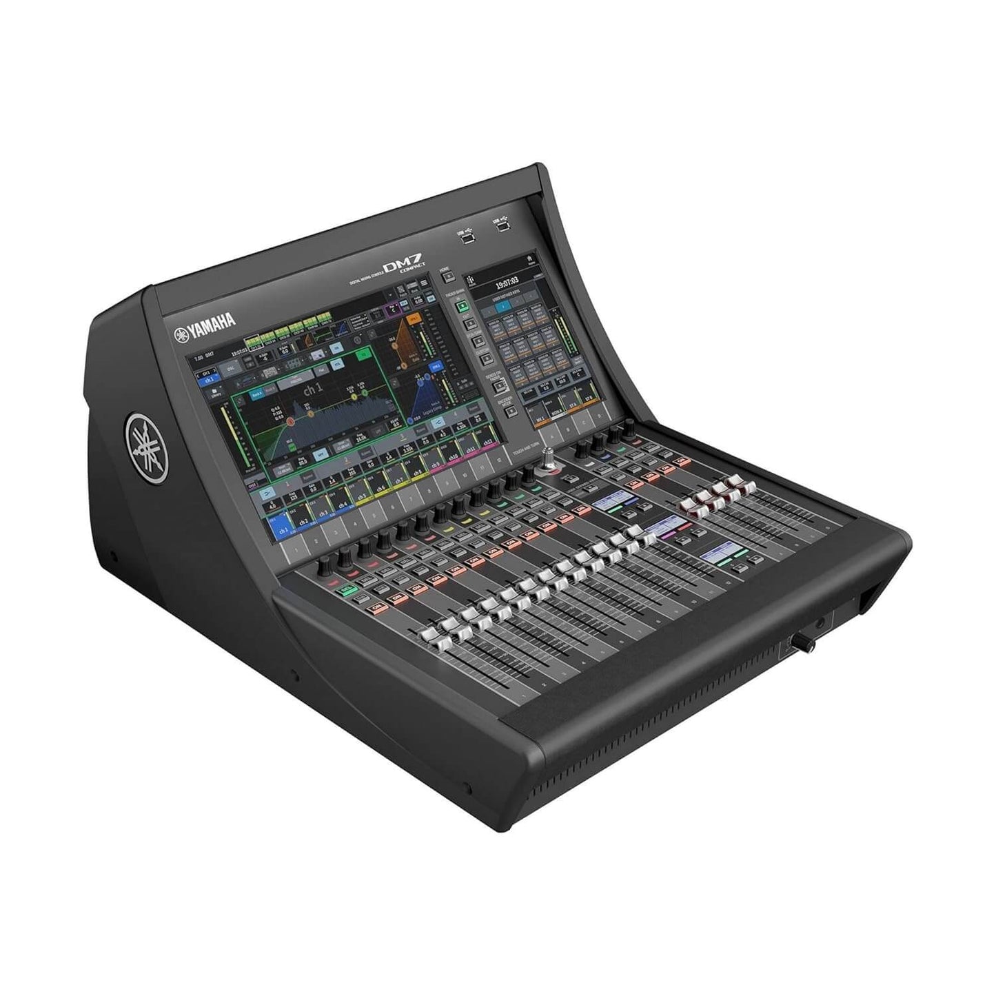 Yamaha DM7C 72-Channel Digital Mixer featuring 16 mic preamps and motorized faders