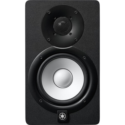 Yamaha HS5I 2-Way Bi-Amplified Powered Studio Monitor in black, displayed from the front.