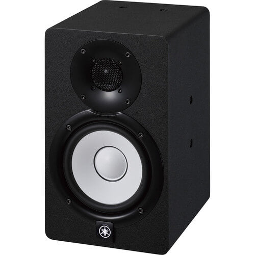 YAMAHA HS5I 2-Way Bi-Amplified Powered Studio Monitor in black color, viewed from the front.