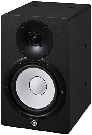 YAMAHA HS7I 2-Way Bi-Amped Powered Studio Monitor in black color, viewed from the front.