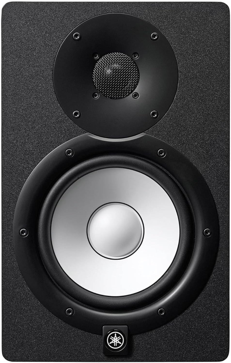 Yamaha HS8 8-inch powered studio monitor in black color, viewed from the front.