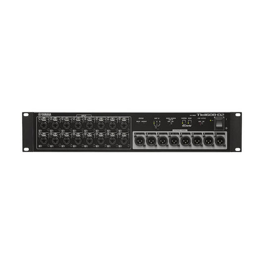 YAMAHA TIO1608-D2 Digital Stage Box featuring 16 inputs and 8 outputs, designed for professional audio applications.