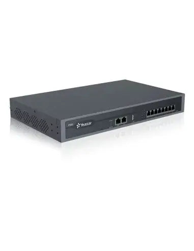 Yeastar P550 PBX system supporting 50 users, 25 concurrent calls, and featuring 8 analog ports.