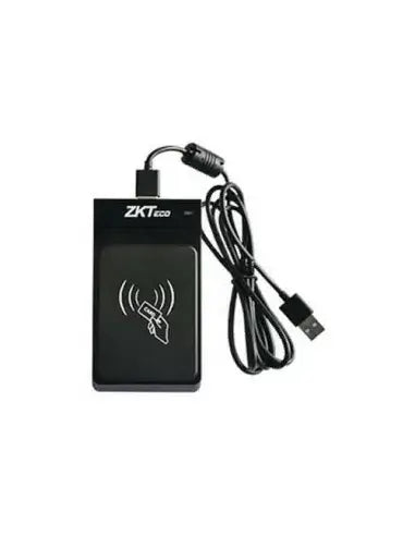 ZKTeco USB Proximity RFID Enrollment Reader displayed on a white background.