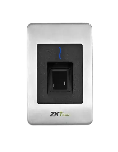 ZKTeco RS485 flush mounted fingerprint reader, designed for secure access control.