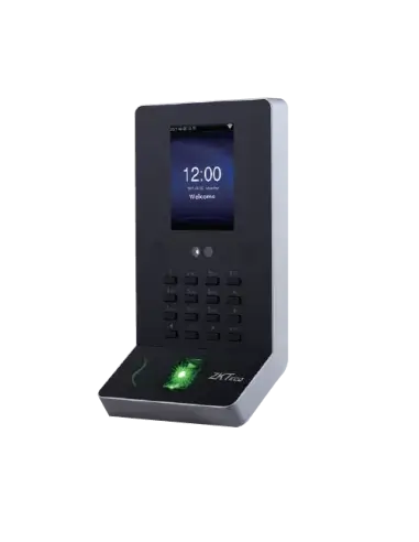 ZKTeco MultiBio 600 access terminal featuring facial recognition and fingerprint scanning technology.