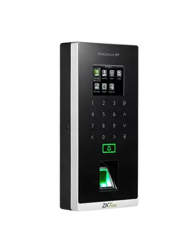 ZKTeco outdoor fingerprint and RFID reader designed for all weather conditions, featuring a robust design suitable for wet and rough environments.