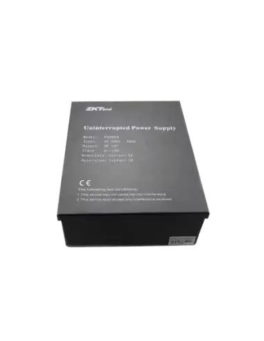 ZKTeco power supply with battery leads for 12V systems, battery not included.