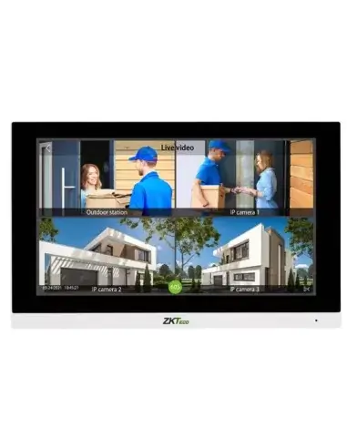 ZKTeco Smart IP Video Monitor designed for Speedface M4 and Mini models, showcasing its sleek design and functionality.