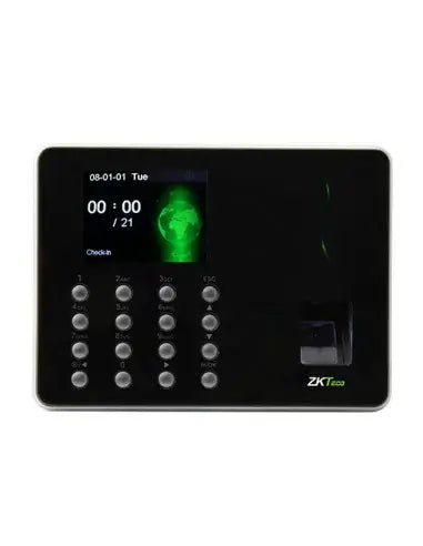 ZKTeco Black Attendance Terminal featuring built-in Wi-Fi for efficient time and attendance tracking.