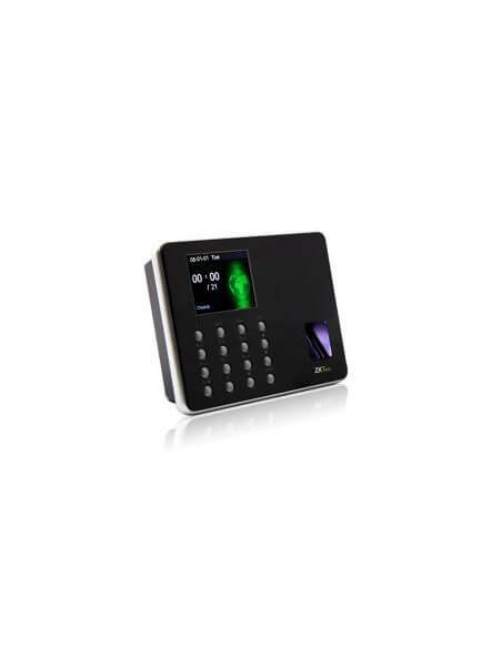 ZKTeco Black Attendance Terminal featuring built-in Wi-Fi for time and attendance tracking.