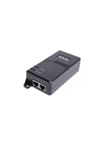 Siklu 60W AC PoE Injector designed for reliable power delivery, featuring a compact and efficient design.