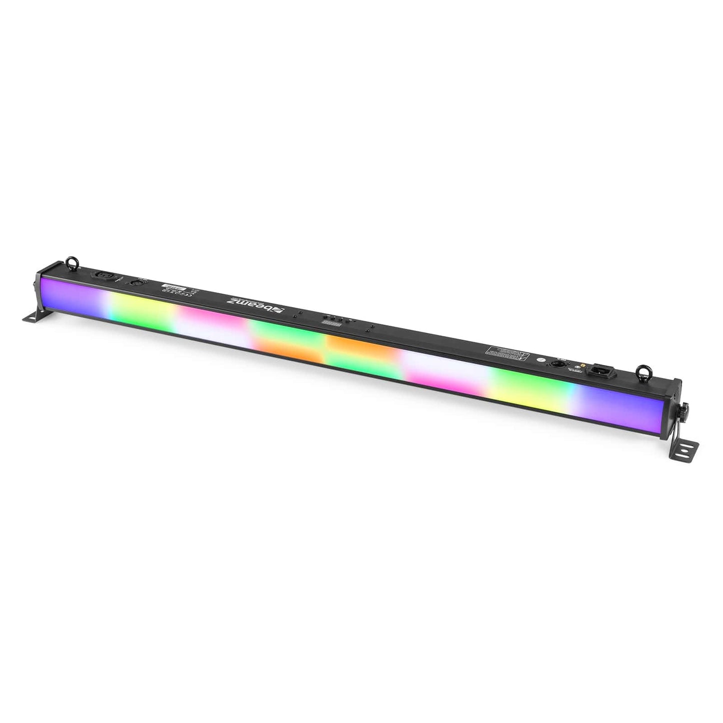 Front angled view of the beamZ LCB224 LED Bar featuring 224x SMD RGB LEDs for dynamic and vibrant lighting effects. Ideal for stages, clubs, and installations 5.