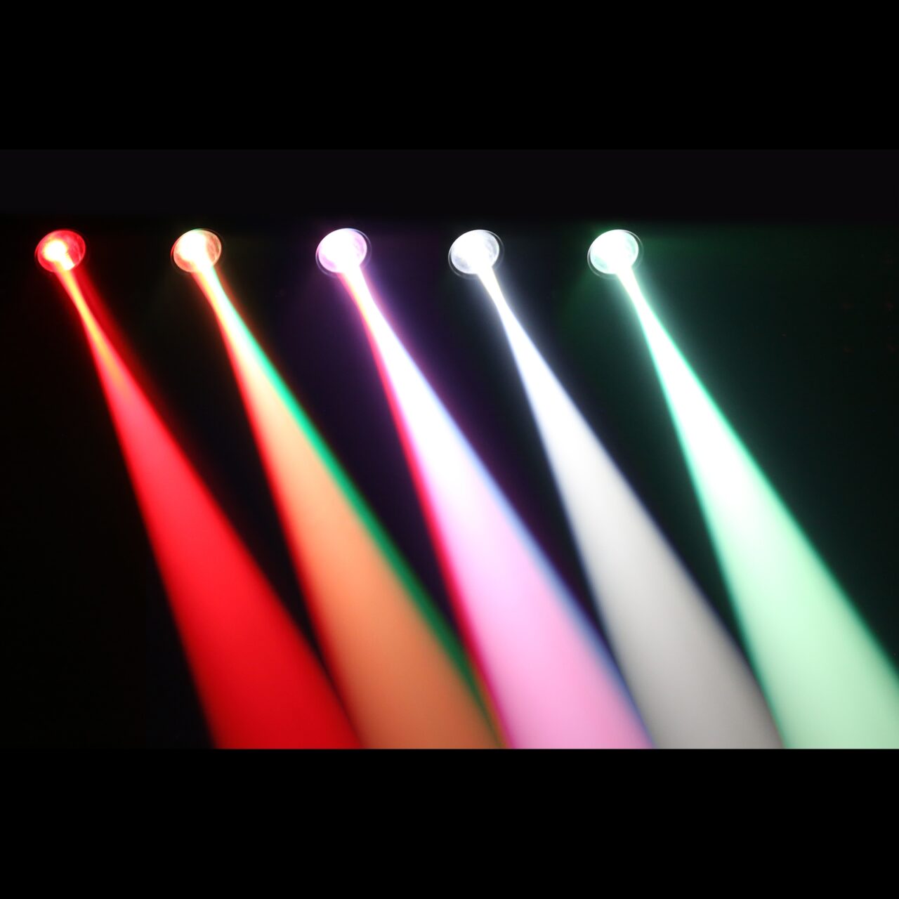 Effects view of the beamZ PS10W LED Pin Spot with 10W RGBW color mixing and DMX control 6.