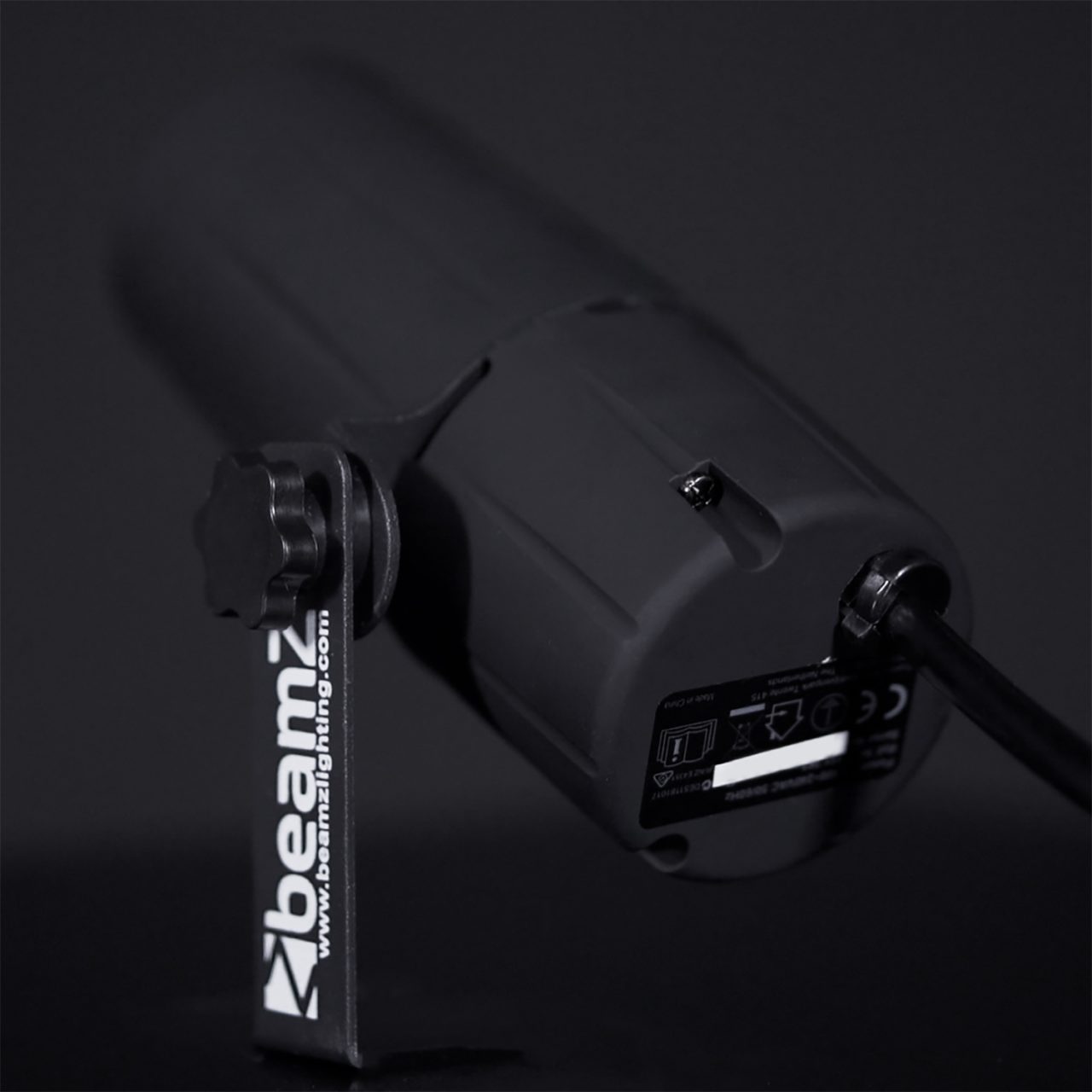 Back view of the beamZ PS6WB Pin Spot with 6W white LED and 10° beam angle.