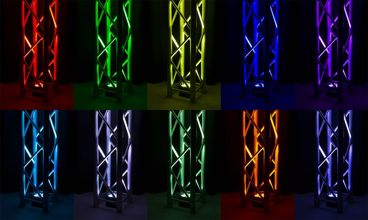 Effects view of the beamZ Pro BBP54 Battery Uplight Par with 4x 12W 6-in-1 RGBAW-UV LEDs, wireless-DMX, and replaceable battery 1.