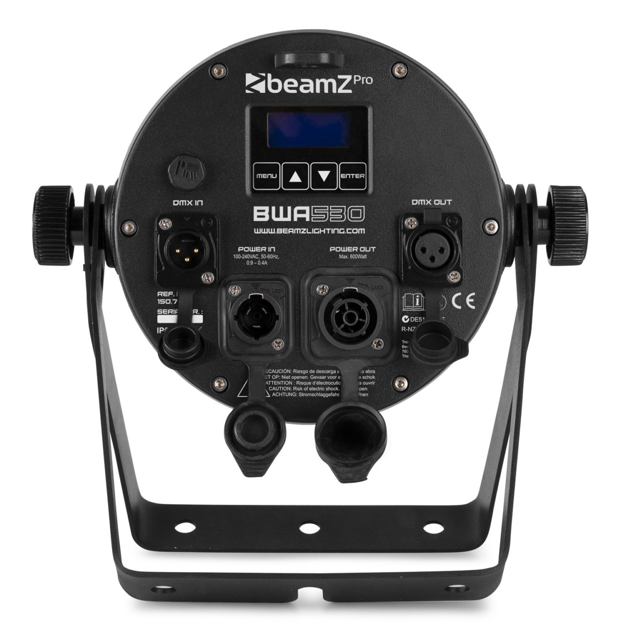 Back view of the beamZ Pro BWA530 Aluminium IP65 LED PAR 7x 10W 4-in-1 for Outdoor Lighting 2.