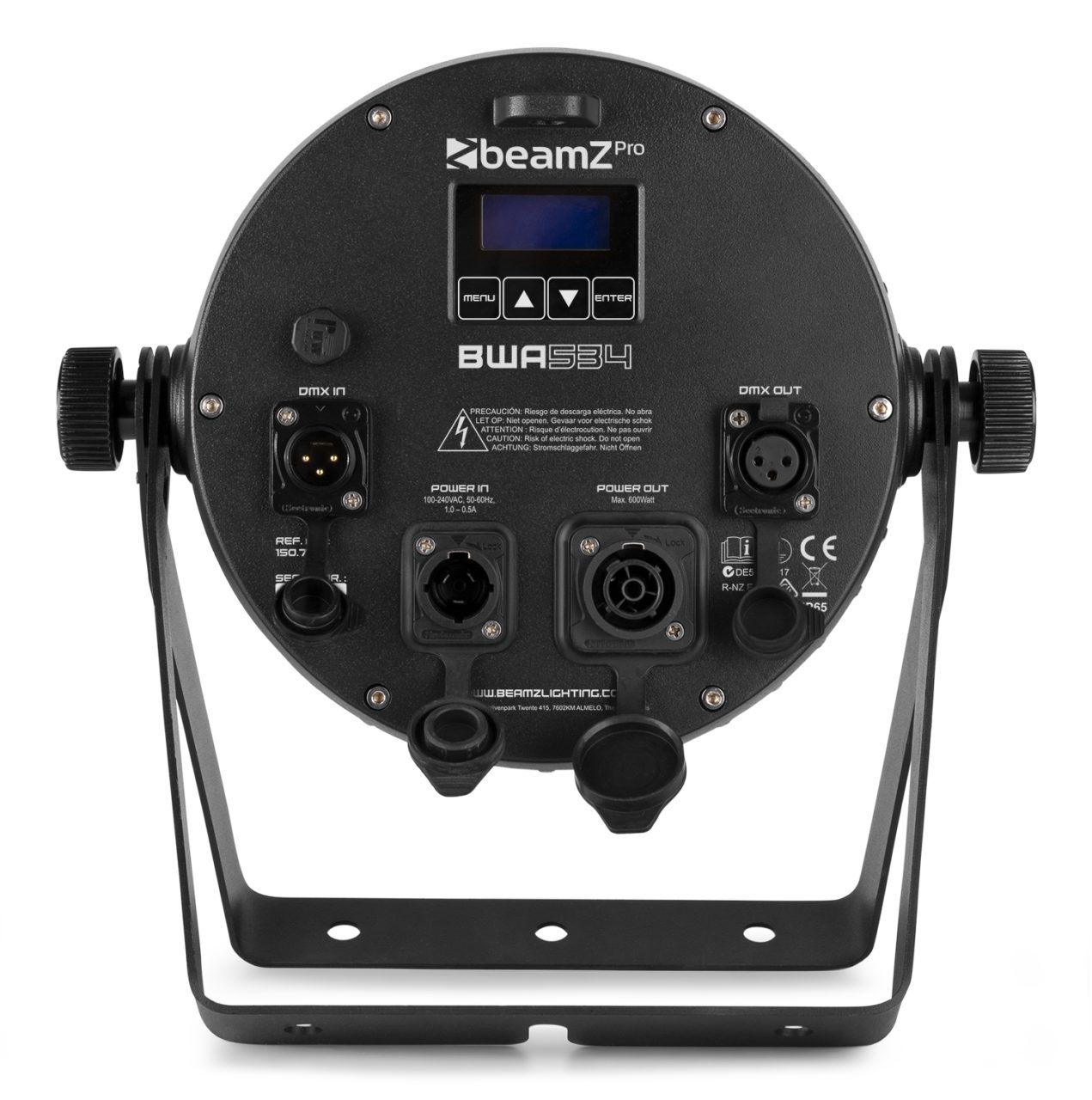Back view of the beamZ Pro BWA534 Aluminium IP65 LED PAR 12x 15W 6-in-1 for Outdoor Lighting 2.
