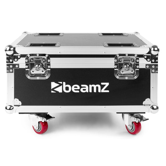 Front view of the beamZ Pro FCBP6 FlightCase with charging for 6 WBP612IP LED Par fixtures.