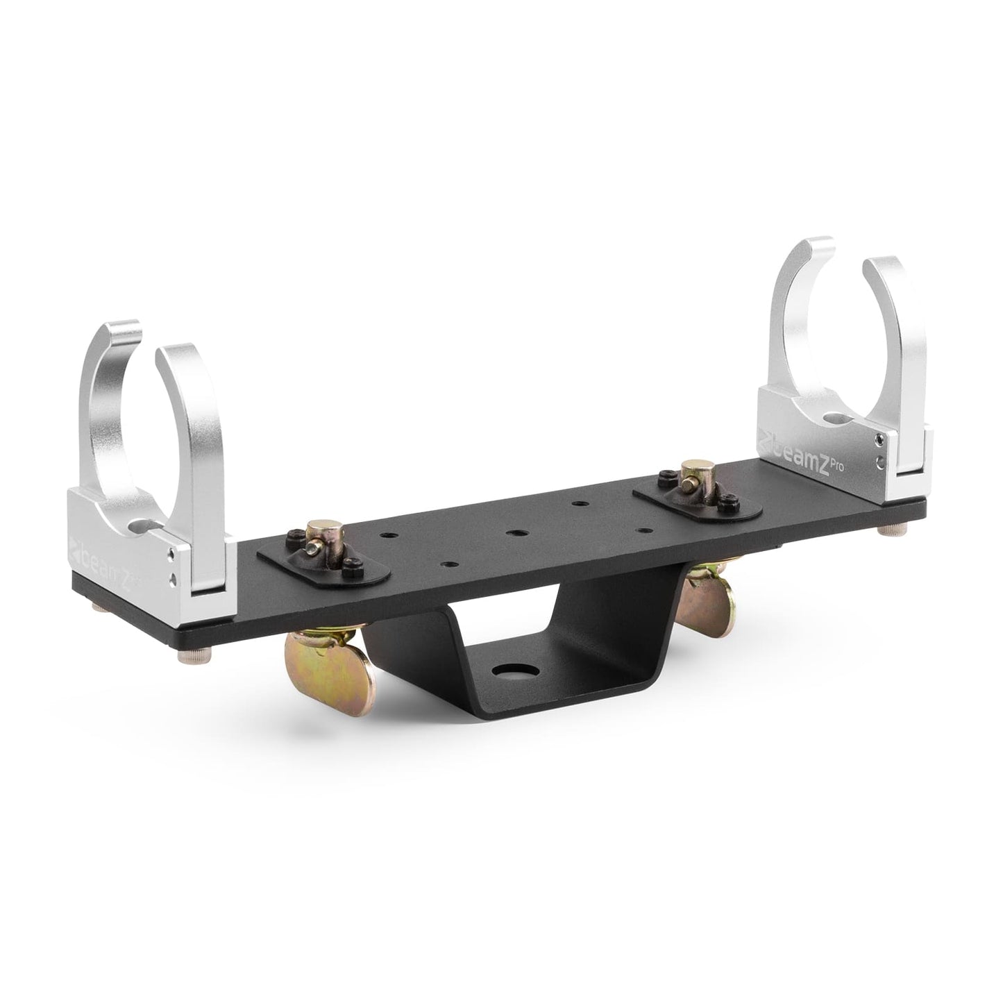 Top view of the mounting brackets for the beamZ Pro Kratos LED Tube Set with 8 RGBW LED tubes, IP65 weatherproof, and wireless control.
