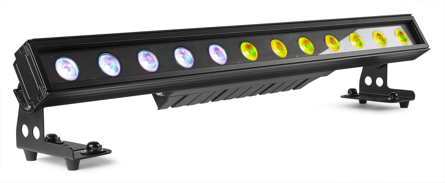 Front angled view of the beamZ Pro LCB1215IP LED Bar IP65 12x 15W 6-in-1 LEDs for professional and versatile outdoor lighting applications 3.