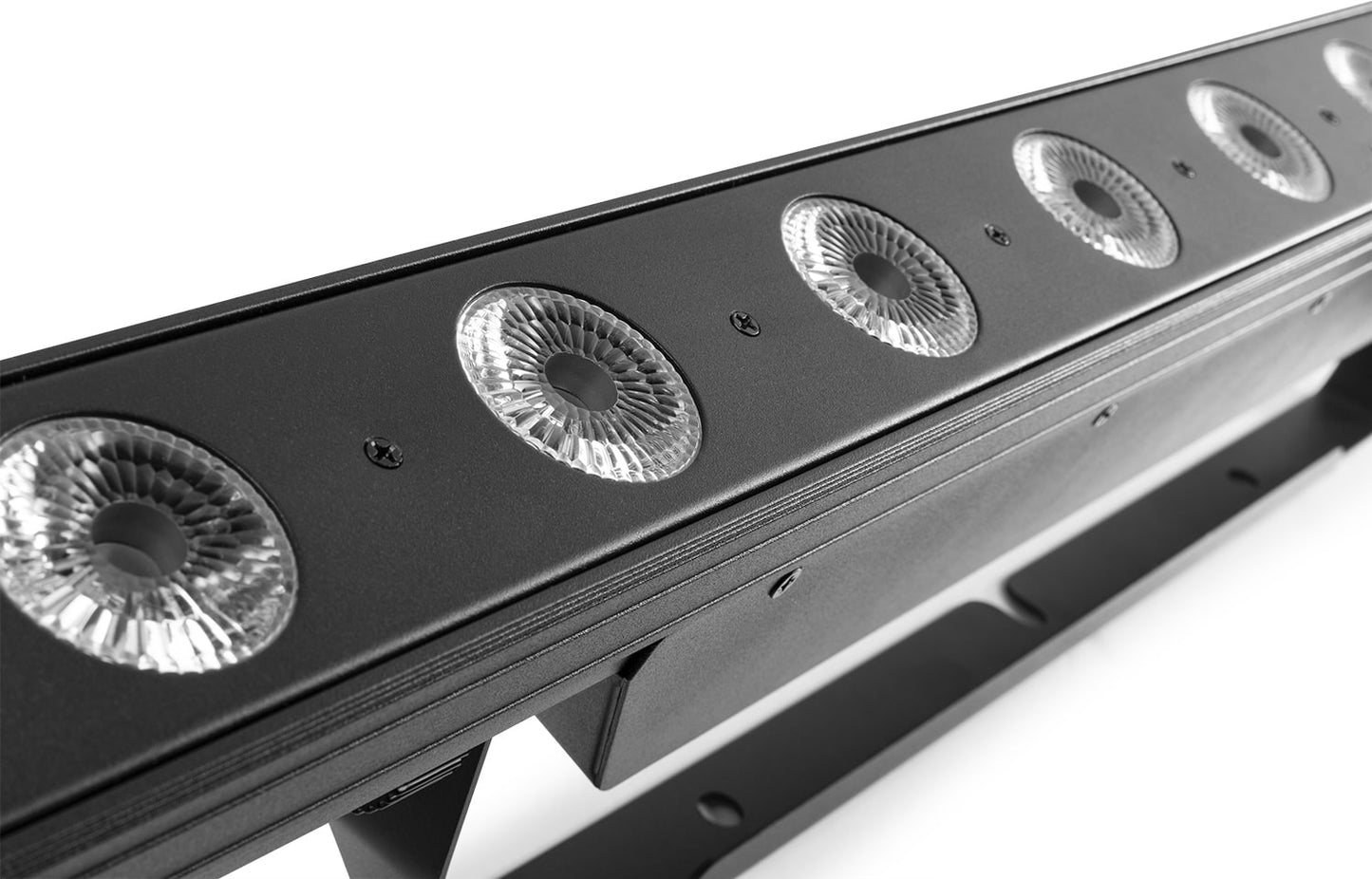Close-up angled view of the beamZ Pro LCB155 LED Bar Pixel Control with RGBWA-UV color mixing.
