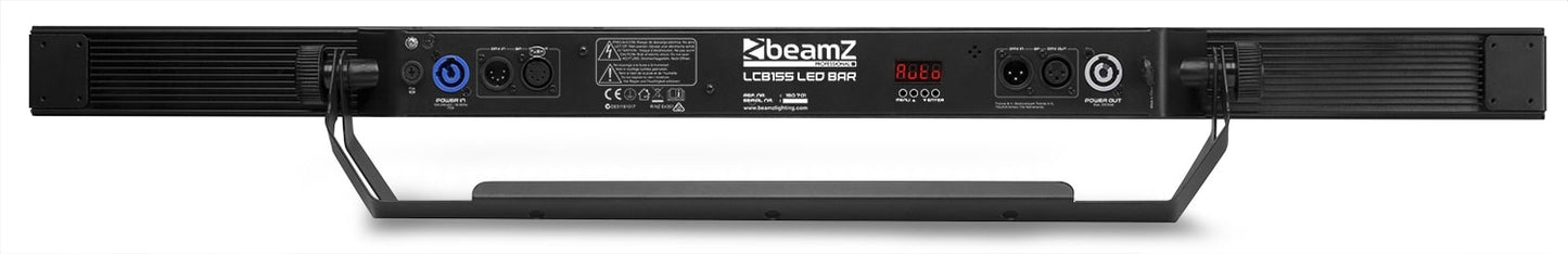 Back view of the beamZ Pro LCB155 LED Bar Pixel Control with RGBWA-UV color mixing.
