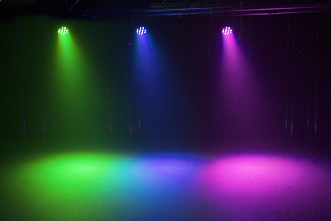Effects view of the beamZ SlimPAR 35 12x 3W 3-in-1 RGB LEDs DMX for Mobile DJ Lighting.