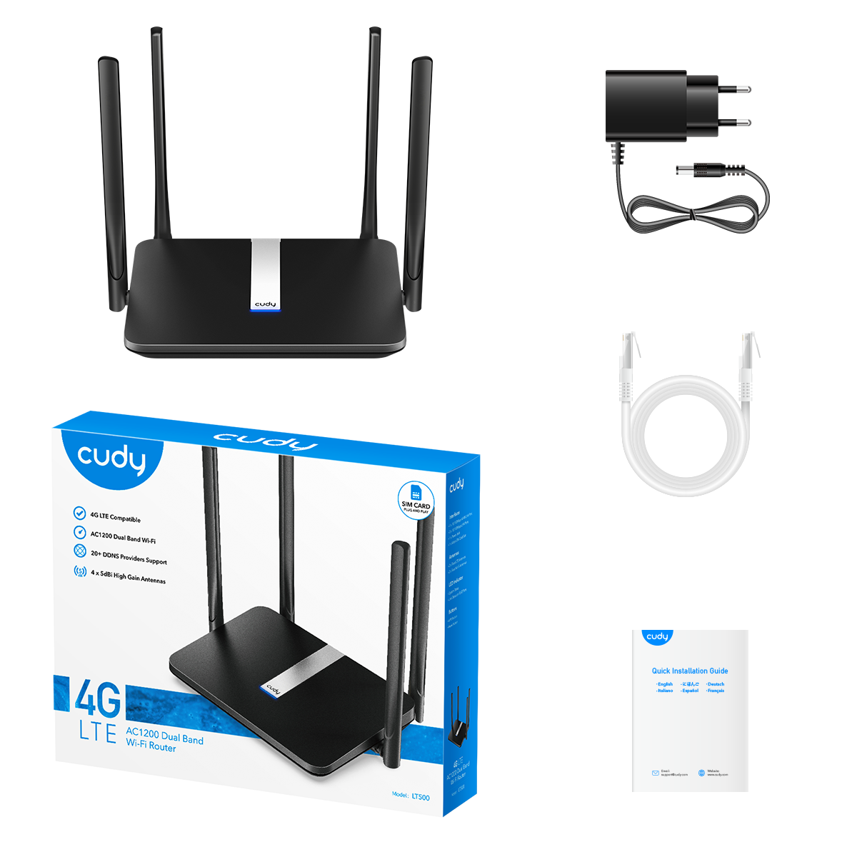 Cudy 4G LTE Dual Band WiFi 5 Router - 1200Mbps