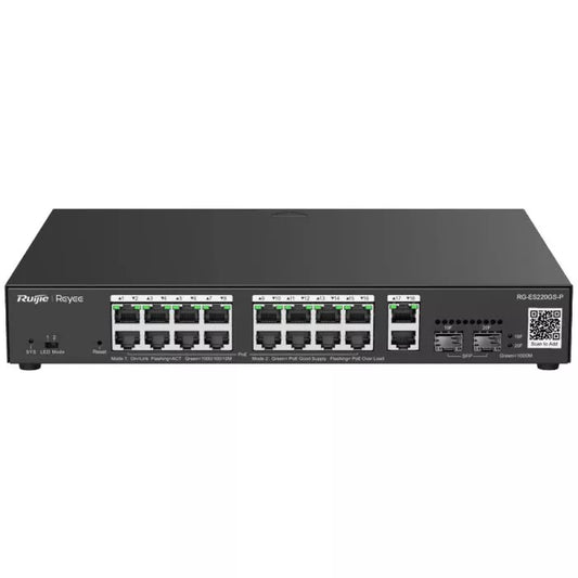 Reyee 18-Port Gigabit 16 PoE Smart Managed Switch - 250W